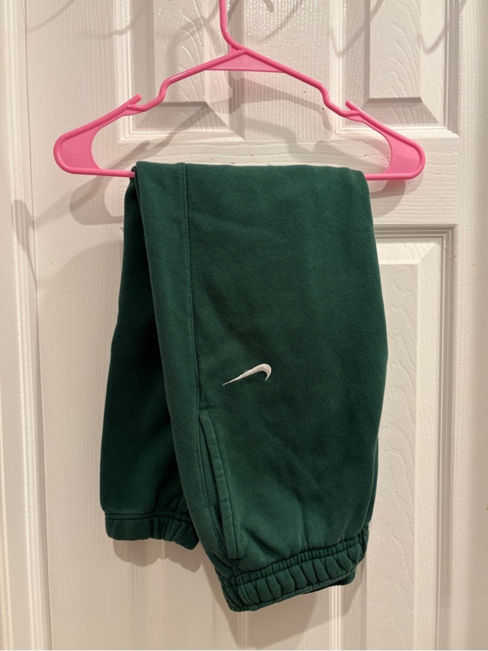 Nike Dark Green Track Pants with White Swoosh